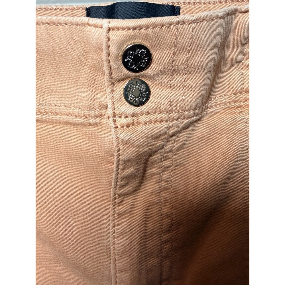 White House Black Market Mid-Rise Straight Crop Pret-A-Pedi Pant, Peach, 8 - Picture 3 of 8